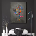 Colorful Abstract Canvas Print – Large Modern Wall Art for Living Room – Limited Edition Israeli Artist