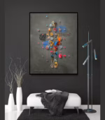 Colorful Abstract Canvas Print – Large Modern Wall Art for Living Room – Limited Edition Israeli Artist
