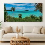 Tropical Ocean Canvas Print: Coastal Beach Wall Art