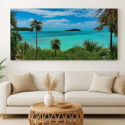 Tropical Ocean Canvas Print: Coastal Beach Wall Art