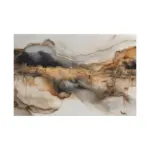 Extra Large Jewish Art Painting, Alcohol Ink Gold Painting Canvas Print, Jewish Modern Abstract Art, 60 x 40 Jewish Jerusalem Art - Image 2