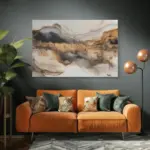 Extra Large Jewish Art Painting, Alcohol Ink Gold Painting Canvas Print, Jewish Modern Abstract Art, 60 x 40 Jewish Jerusalem Art